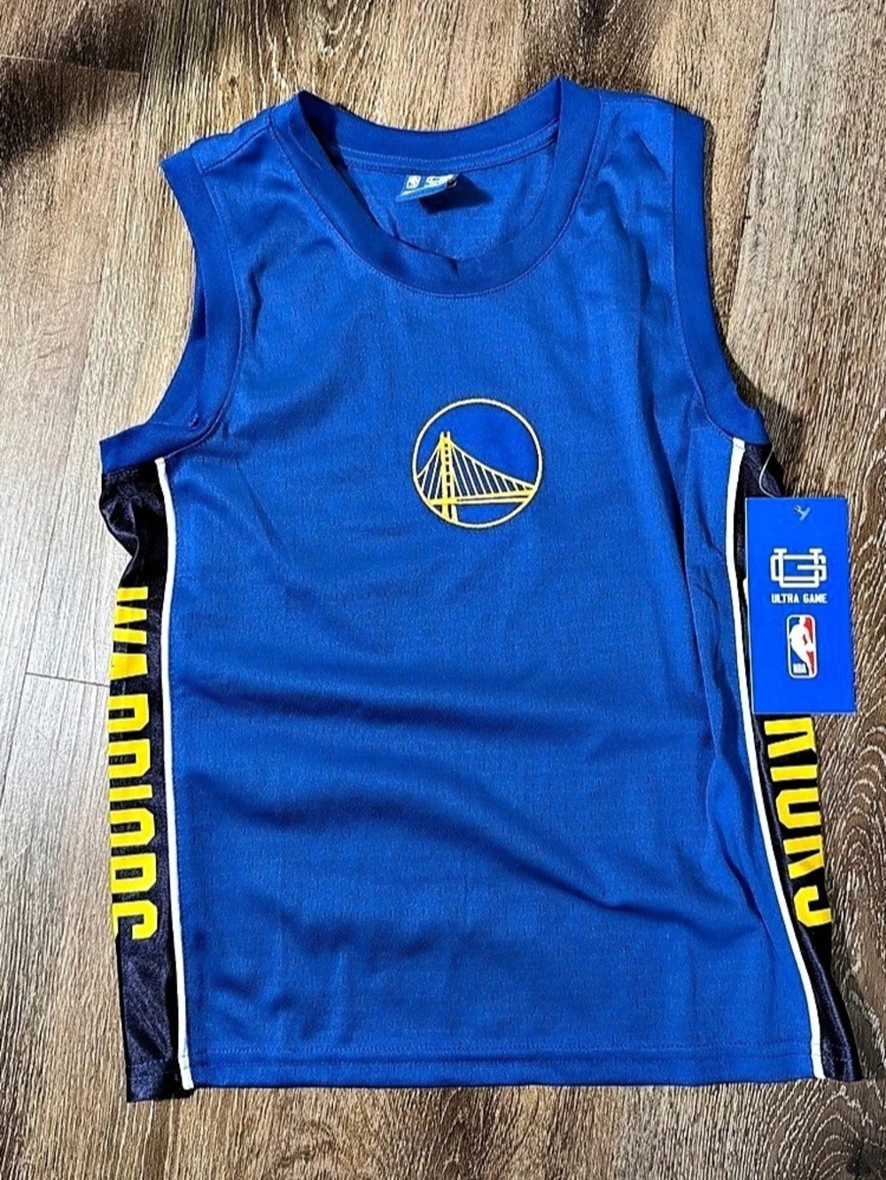 NBA Golden State Warriors jersey Warriors Blue & Yellow NWT